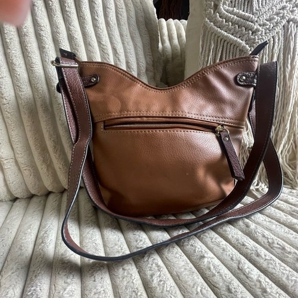 b.o.c. Tan and Brown Leather Handbag​ - Picture 3 of 8